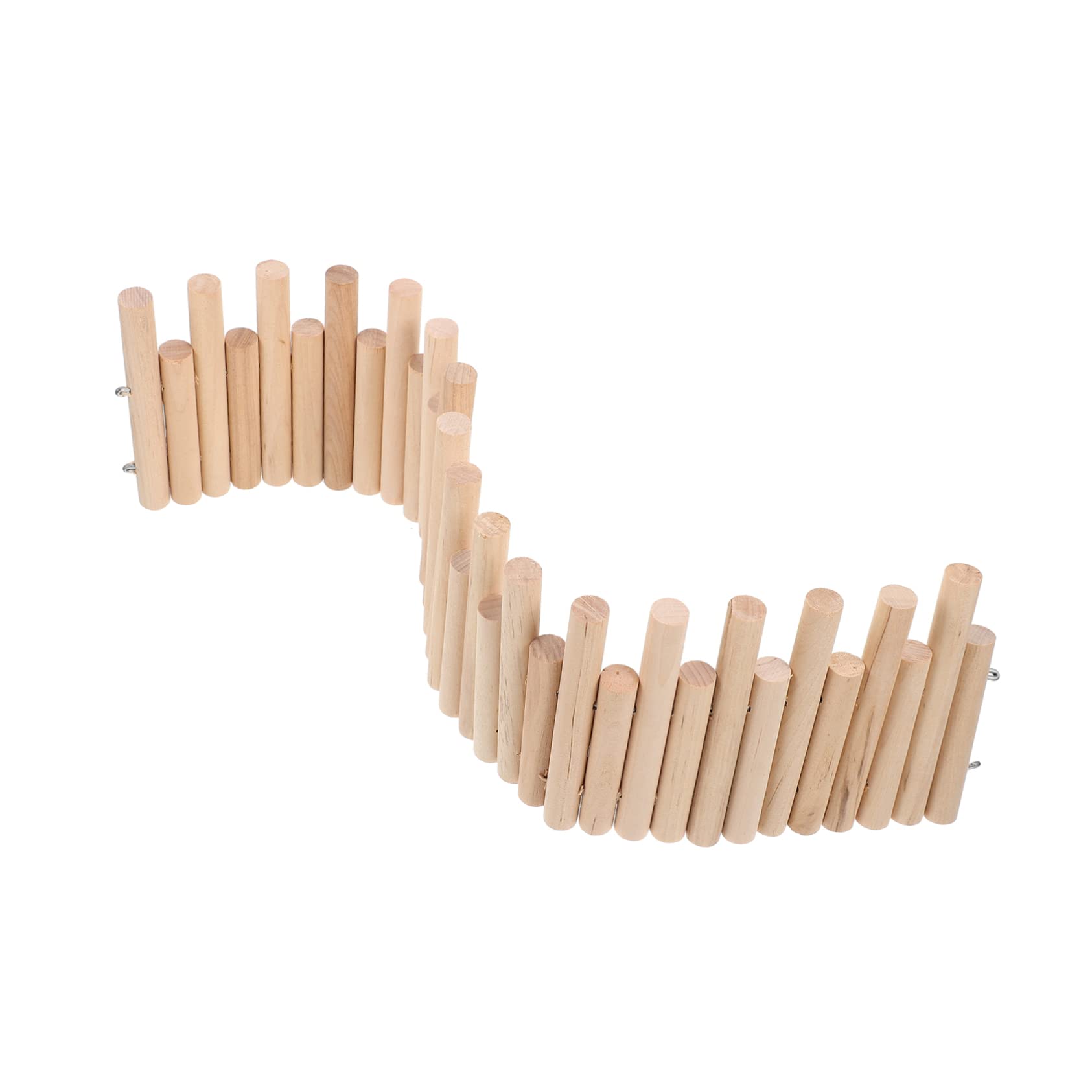 Hohopeti Hamster Fence Wooden Ladder Hamster Bridge Ladder Guinea Pig Wooden Hideout Chinchilla Wood Climbing Toy Toys Separating Fence Exercise Wheel Pet