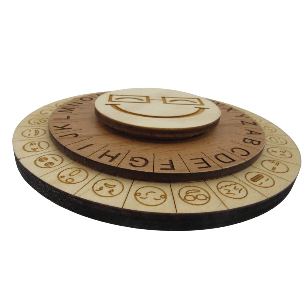 Smiley Face Cipher Wheel - Escape Room Prop for All Ages - Create Secret Messages and Clues