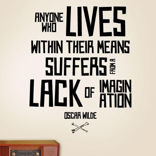 WQL000234_72 Lack Of Imagination 72 Inch Quote Vinyl Wall Decal
