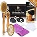 Dry Brushing Body Brush Skin Exfoliating 9Pc Spa Set with Face Brush, Exfoliator Gloves, Cellulite Massager, Lava Pumice Stone, Konjac Sponge, Headband - Get Glowing, Healthy, Revitalized Skin!