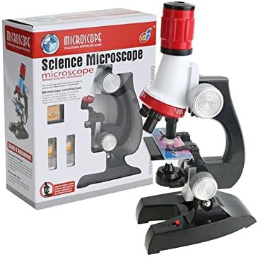 Lifespark Microscope Beginner for Kids,Science Toy Microscope Kit with LED 100X, 400x, and 1200x Magnification
