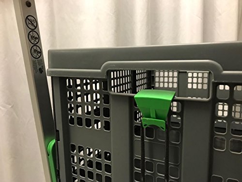 clax cart mobile folding shopping cart with storage crate