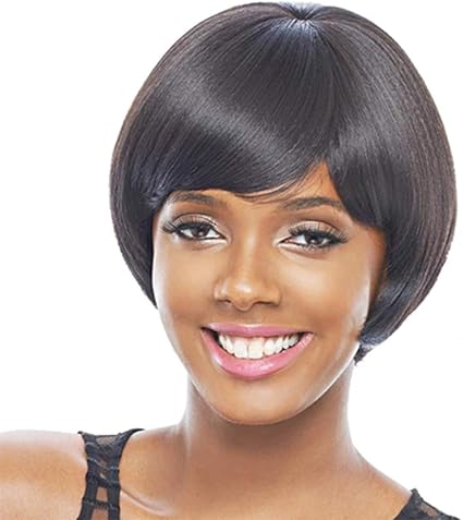 Lyyjf Perruque Cheveux Carré Court Fibres Synthétiques Pour