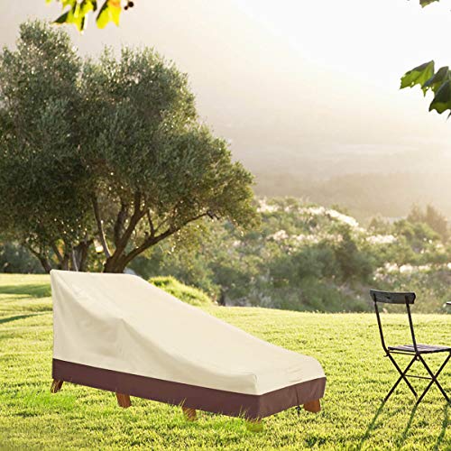 Vailge Waterproof Patio Chaise Lounge Cover, 600D Heavy Duty Outdoor