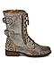 Harley 12 Womens Military Lace up Studded Combat Boot
