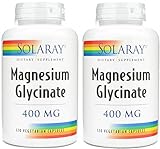 Solaray Magnesium Glycinate 400 Mg - 120 Veg Capules (2 Pack)