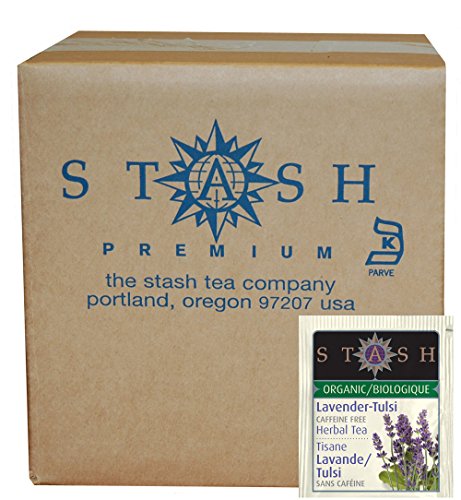 Stash Tea Organic Herbal Tea Bags in Foil, Lavender Tulsi, 100 Count (packaging may vary)