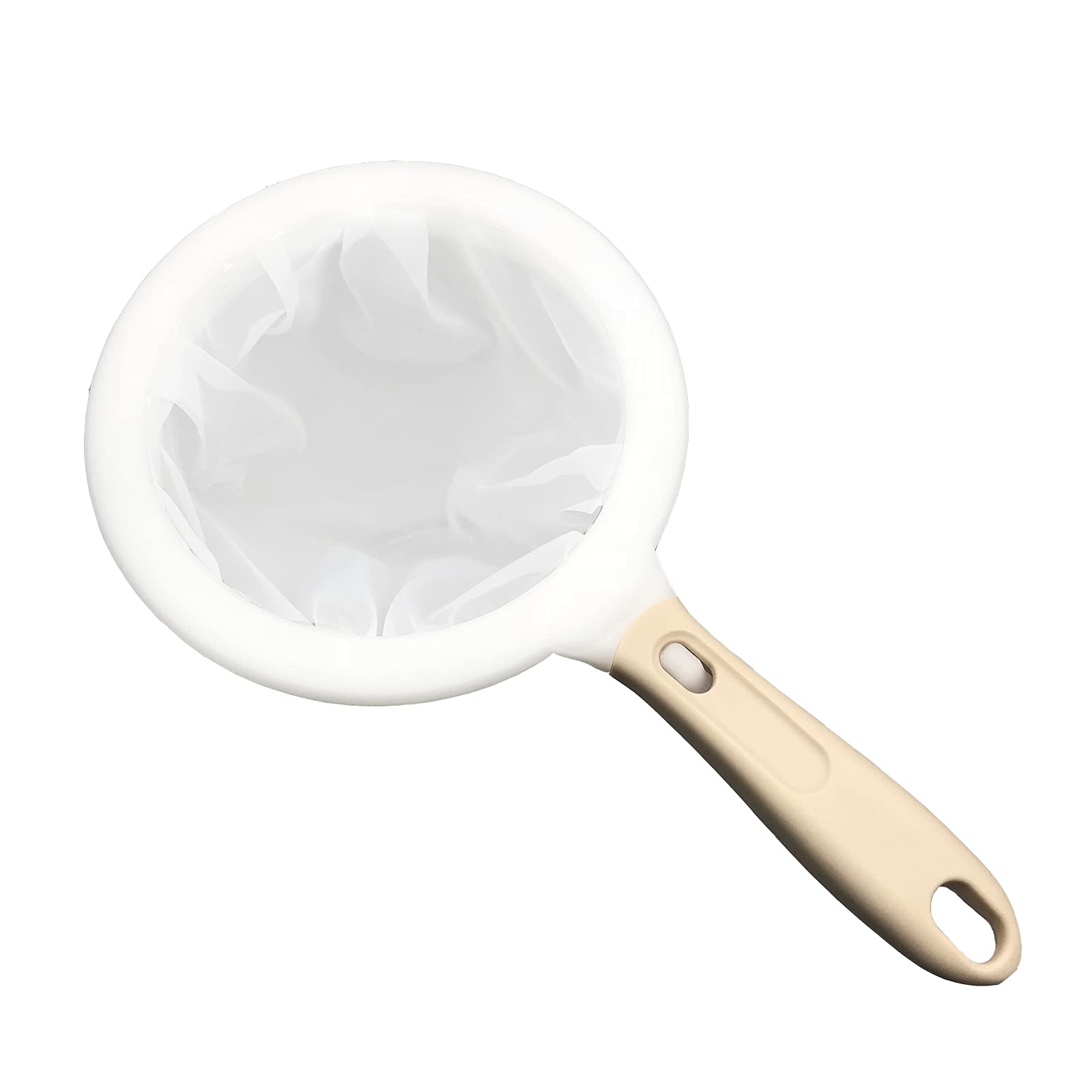 2 in 1 Mesh Filter Colander 120 Mesh Nylon Sieve Strainer Kitchen Kit for Filtering Juice,Soybean Milk,Fruit Vinegar, Honey,Coffee,Oil,Boiled Water,Wine with Detachable Handle