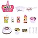 19 PCs Kitchen Appliance Toys with Kitchen, Refrigerator, Pot and Tableware, Pretend Play Set for Kids, Play Kitchen Appliance