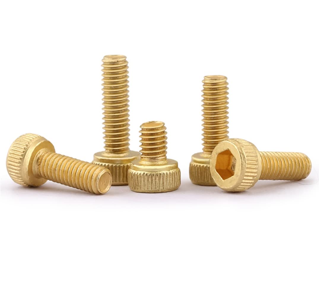 CONPHERON Brass Allen Screws Hex Socket Cap Machine Screws Bolts M2x5 mm,30 pcs
