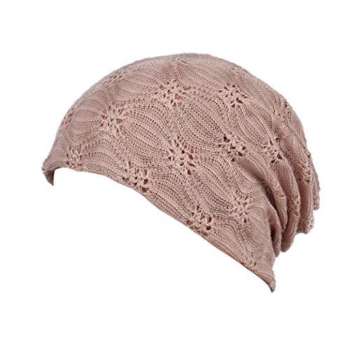 Women Warm Winter Lace Beanie Head 