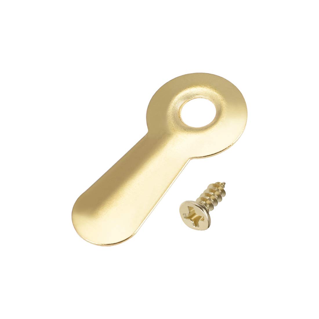 uxcell Frame Turn Button, 3/4" Metal Ridged with Screws for Hanging Pictures, 20 Pcs (Golden)