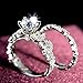TraveT Women Girls Diamond Leaves Crystal Zircon Ring Jewelry