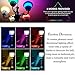 RGB E12 Light Bulb Candelabra LED Bulbs Dimmable 3W RGBW E12 Color Changing Bulb Candle Base E12 Colored Light Bulb RGB+Warm White C35 Candelabra Edison LED Bulbs with Remote Control for Mood Lighting
