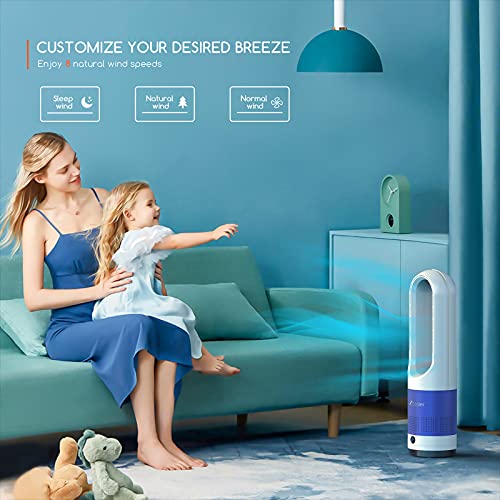 Tower Fan, ZICOOLER 22" Oscillating Tower Fan with Remote, Quiet