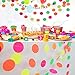 Iceyyyy 78ft Black Light Neon Star, Circle Dots Paper Garland Banner Hanging Decorations, Glow-in-The-Dark with UV Reactive UV Light for Birthdays Party Wedding Decorations (6 Pack)