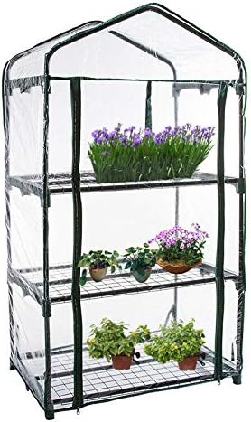 CAIZHAO Mini Greenhouse, Walk-In Plants Greenhouse, for Outdoor Plant Flower Garden Accessories,Outdoor Growbag Growhouse PVC Cover Plastic Garden Green House