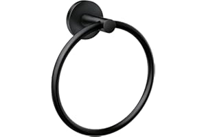 Moen Y5785BL Modern Bathroom Hand Towel Ring, Matte Black