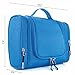 Hanging Travel Toiletry Bag + Silicone Bottles Set - Premium Quality Travel Organizer for Men & Women - Toiletry Kit for Cosmetics, Makeup, Shaving Accessories, Bathroom (blue)