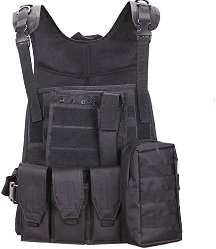 Lewong Radio Harness Carry Case Chest Pocket Universal Bag Holster for Outdoor Sports (Black)