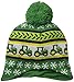 John Deere Boys' Toddler Fair Isle Tractor Beanie Winter Hat, Green, One Size