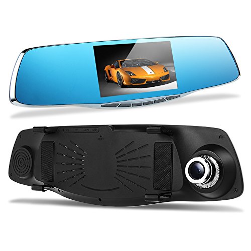 Click Here to See More Images Padgene Car DVR, With Back Camera, 5 inch 170 Degree Wide Angle View, LCD Full HD 1280 1080 Car DVR, Traveling Driving Data Recorder with Night Vision and Motion Detection / G-Sensor, Black