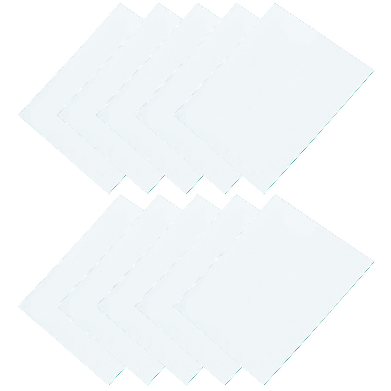 CoCud Welding Helmet Outer Cover Lens, 5.43"x4.96"x0.03" Total Size, Plastic Welding Replacement Lens Filter Covers for Darkening Welding Protective Lens Helmet Accessories, 10-Pieces