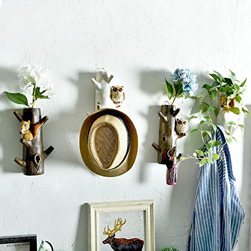Decorative Shelves - American Rural Creative Wall Flower Arranging Device Bedroom Animal Decoration Key Hook Hanging - Organizer Black Unit Square Round Wall Narrow Standing Standalone Wh