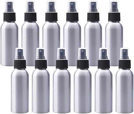 Amazon Co Jp アルミボトル化粧品ボトルスプリットボトルスプレーボトル 50ml アルコール 洗浄液 液体詰め替えボトル 12個セット 3 5労働日以内配達 ビューティー