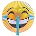 Neliblu 1 Dozen Emoticon Folding Fans - Emoji Party Supplies - Party Favors - Fans - Goody Bag Fillers