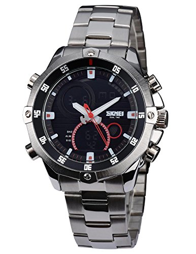 ZEIGER Men's Luxury Wrist Watches Men Casual Business Dress Waterproof Watch Simple Design Fashion Classic Analogue Quartz Watches for Men (Silver)