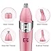 Bikini Trimmer, 4 in 1 Women Shaver Eyebrow Trimmer Nose Trimmer Battery Operated Bikini Grooming Kit Mini Portable Design Women Groomer Kit for Bikini Area/Armpit/Arm/Leg (Pink)