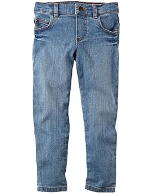 Girls 5 Pocket Skinny Jeans, Light Denim, 18m