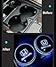 Lntly LED Car Logo Cup Holder Pad Waterproof Bottle Drinks Coaster Built-in Light 7 Colors Changing USB Charging Mat LED Cup Mat Car Atmosphere Lamp 2PCS (Honda)