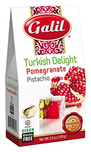 Galil Pomegranate/Pistachio Turkish Delight, 3.5 Ounce (Pack of 6)
