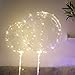 ZMYGOLON 4 PCS Reusable LED Light Up Balloons 18 Inch Transparent Bobo Balloon Party and Wedding Balloons Perfect for Decoration Warm White Glowing Balloons