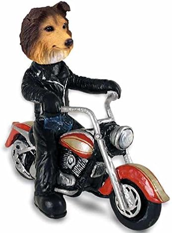 Sheltie Sable Motorcycle Doogie Collectable Figurine