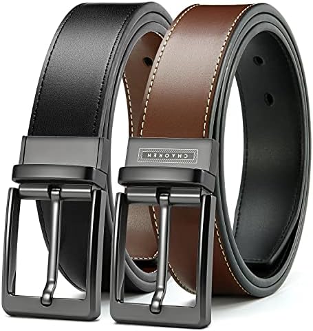 Amazon.com: DOOPAI Reversible Leather Belt for Men 1.25