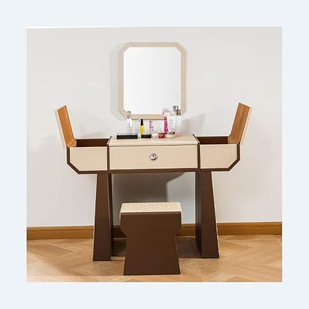 Artikle Leather Leather Dressing Table with Chair