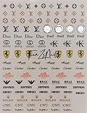 Designers Inspired MIX 3D Nail Art Stickers Self Adhesive Decals DIY