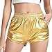 Perfashion Women's Metallic Shiny Shorts Sparkly Hot Yoga Outfit