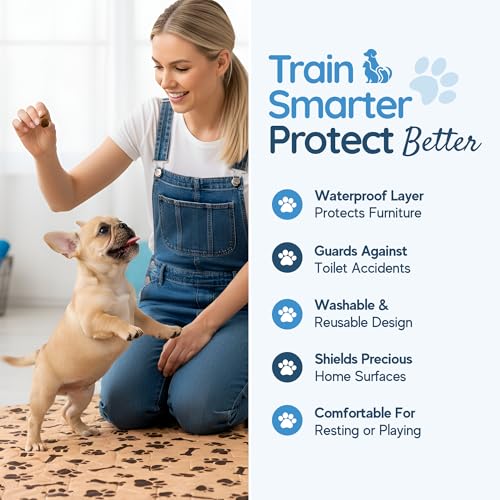 Magnus Creations | Reusable Dog Pee Pads | 5-Layer Washable Puppy Pads | Super Absorbent Waterproof Pet Mats for Home, Car & Travel | Medium & Large Dogs (3-Pack, 76 × 91 cm)