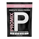 PROMIX Chocolate Vegan Protein Powder: Muscle Building Supplements Pea and Rice Pure Organic Growth Formula for Vegans Gluten and Soy Free Protein Shake Supplement Sample Size