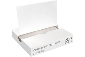 EcoDispose Precut POP UP Deli Paper Sheet Pack of 200, Interfolded Heavy Paper for Food Wrap and Serving (6" x 10-1/2", White）