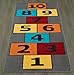 Ottomanson Children's Garden Collection Educational Hopscotch Design, 2'7