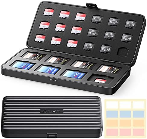 ORICO SD Card Holder, Water-Resistant SD Card Storage, Professional  Anti-Shock Memory Card Carrying Case for 26 Micro SD SDXC SDHC + 8 SD SDXC  SDHC with Labels price in UAE | Amazon