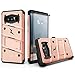 Zizo BOLT Series compatible with Samsung Galaxy Note 8 Case Military Grade Drop Tested with Tempered Glass Screen Protector Holster ROSE GOLD BLACK