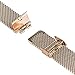for Fossil Gen 4 Q Venture HR/Gen 3 Q Venture Watchband, TRUMiRR 18mm Watch Band Milanese Loop Stainless Steel Strap for Huawei Watch 1st/Fit Honor S1, 36mm Daniel Wellington,Rose Gold