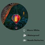 Garden Mile Solar Balloon Flame Effect Hanging Lantern Rainbow view 9