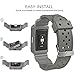 JIELIELE Charge2 Bands Protective Silicone Frame Case Band Strap Charge 2 Replacement Wristband Men Accessory Compatible Fitbit Charge 2 HR (Black)...